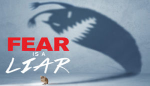 Small banner image for the sermon series named "Fear is a Liar" by Crossroads Church